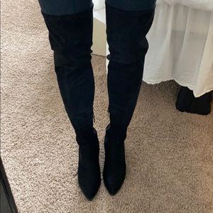 Black over the knee boots